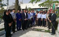حضور پرسنل گروه شرکتهای صنایع سیمان زابل در محل گلزار شهدای زاهدان