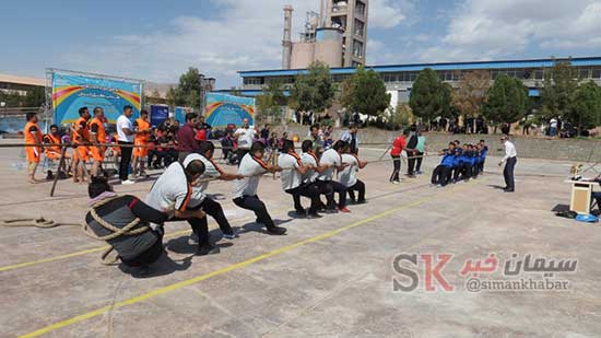 مسابقات طناب کشی کارگری استان در شرکت سیمان ممتازان برگزار گردید 